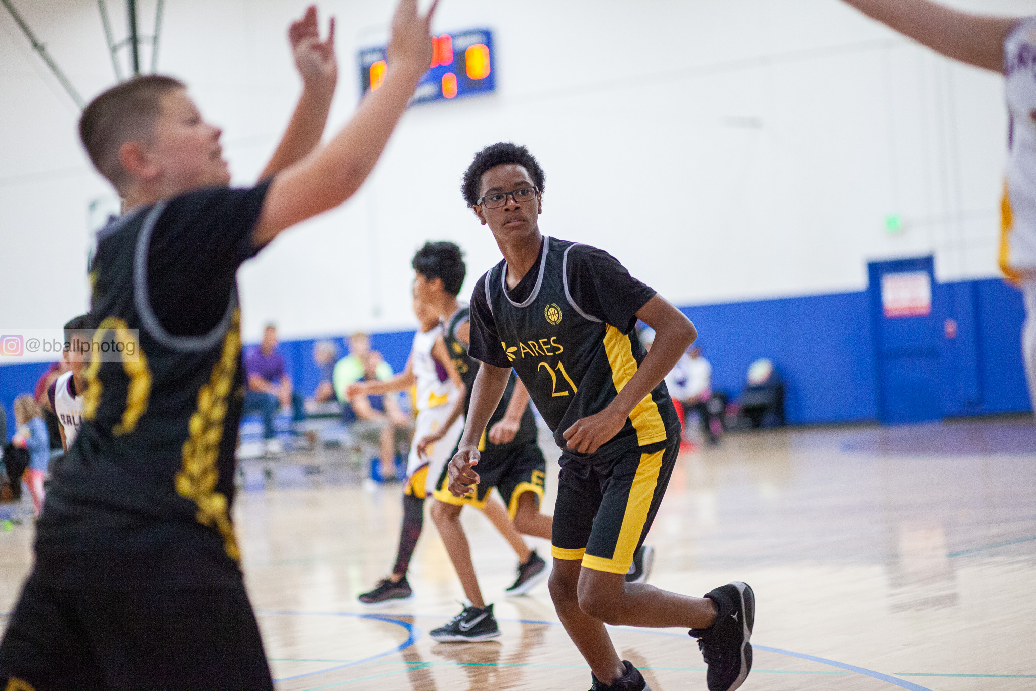 basketball game action